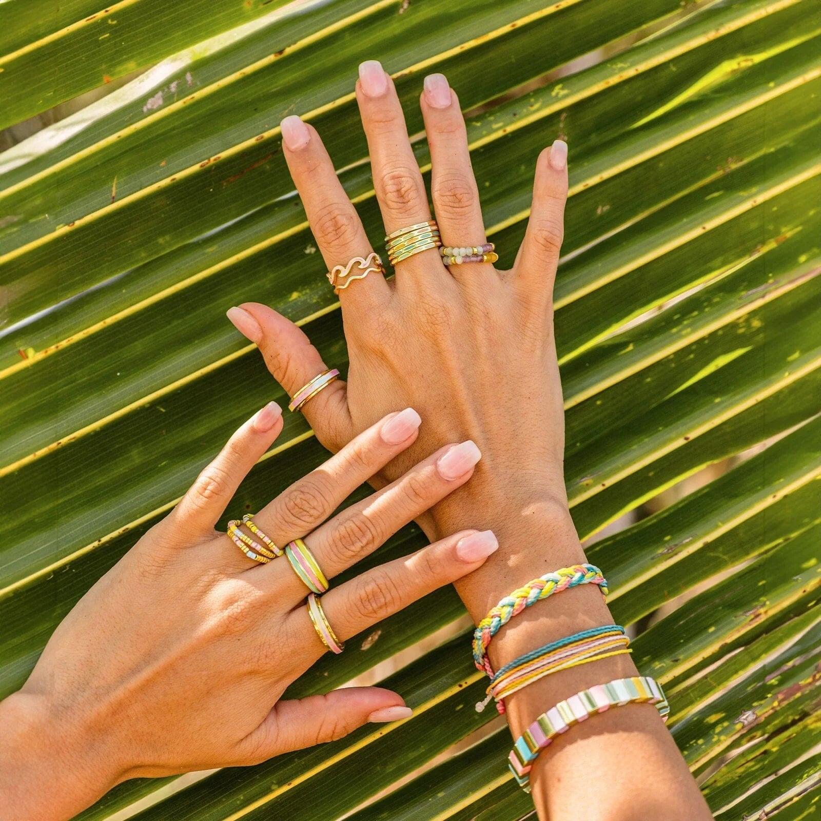 Pura Vida Multi Braided Bracelet - Canary