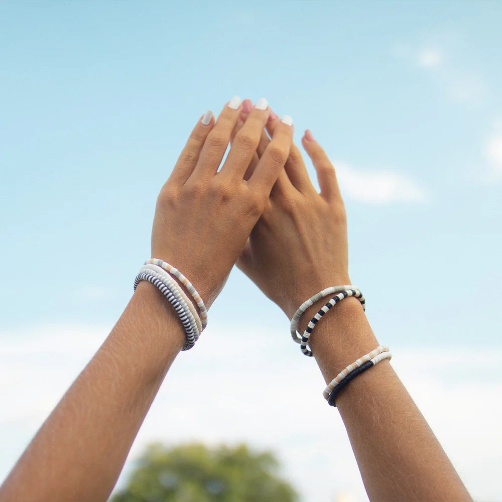 Pura Vida Vacation Vibes Neutral Stretch Bracelet Set of 8