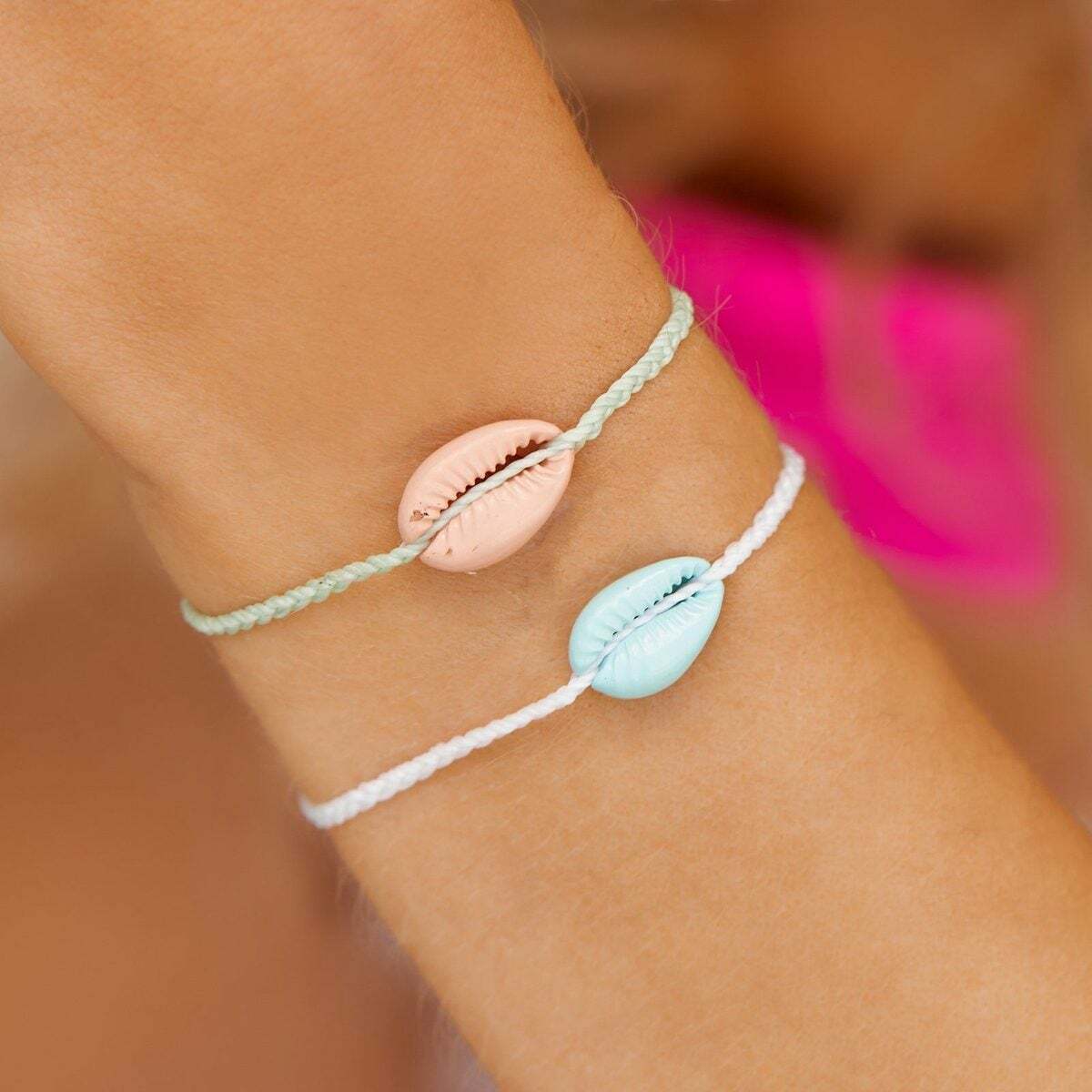 Pura Vida Candy Cowrie Charm Bracelet - White