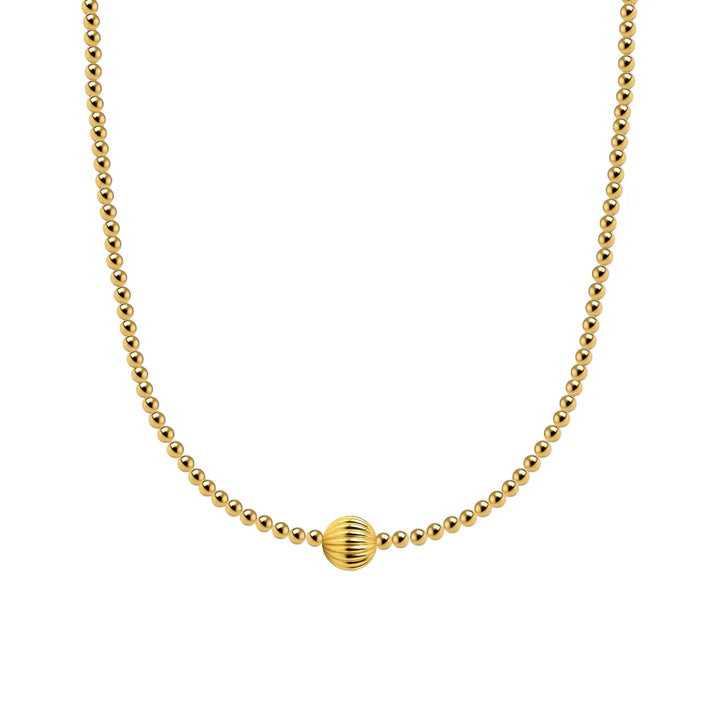 Gold Filled Beaded Necklace - 2mm with 4mm Sophie Bead