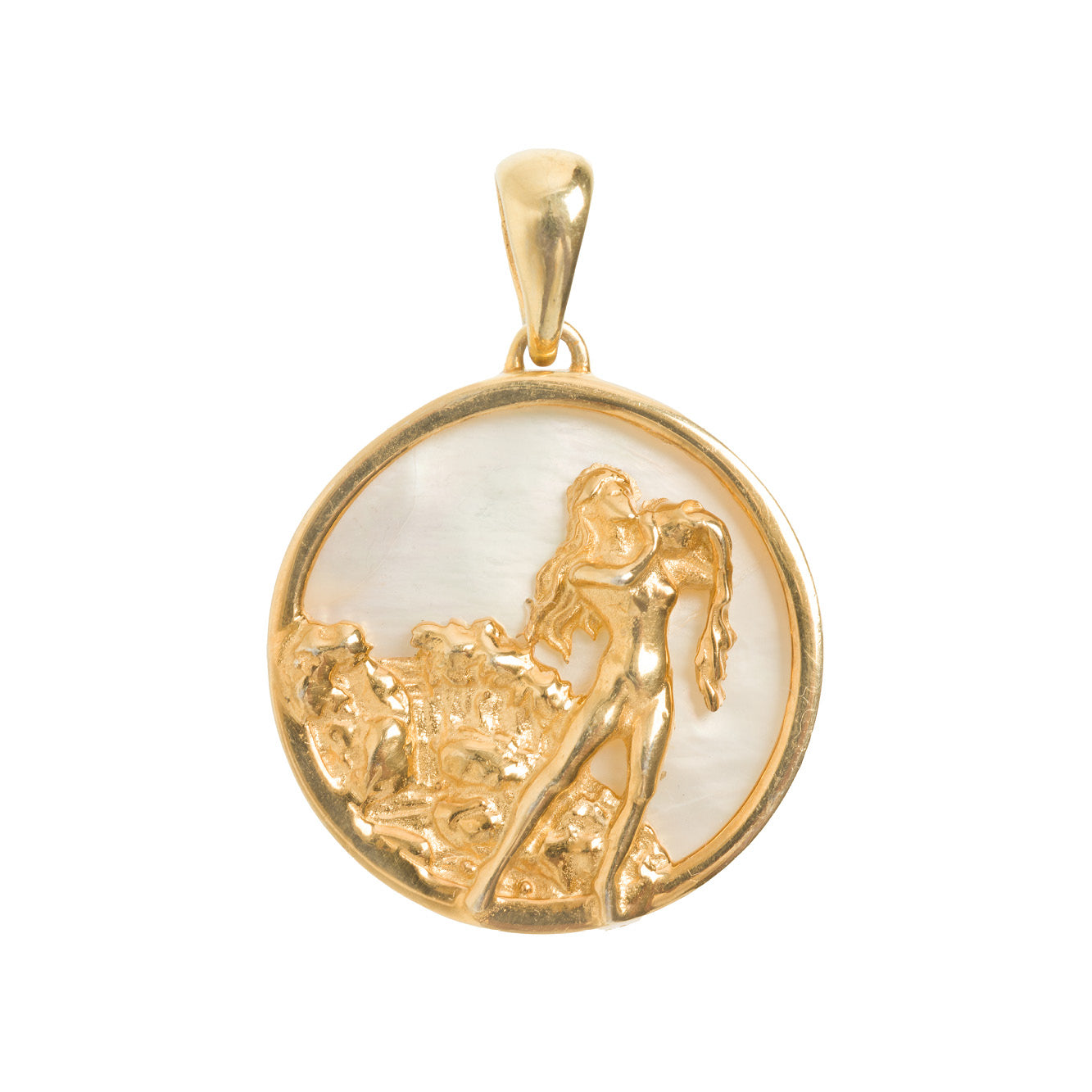 Freya Rose  - Aquarius, Gold Zodiac Necklace