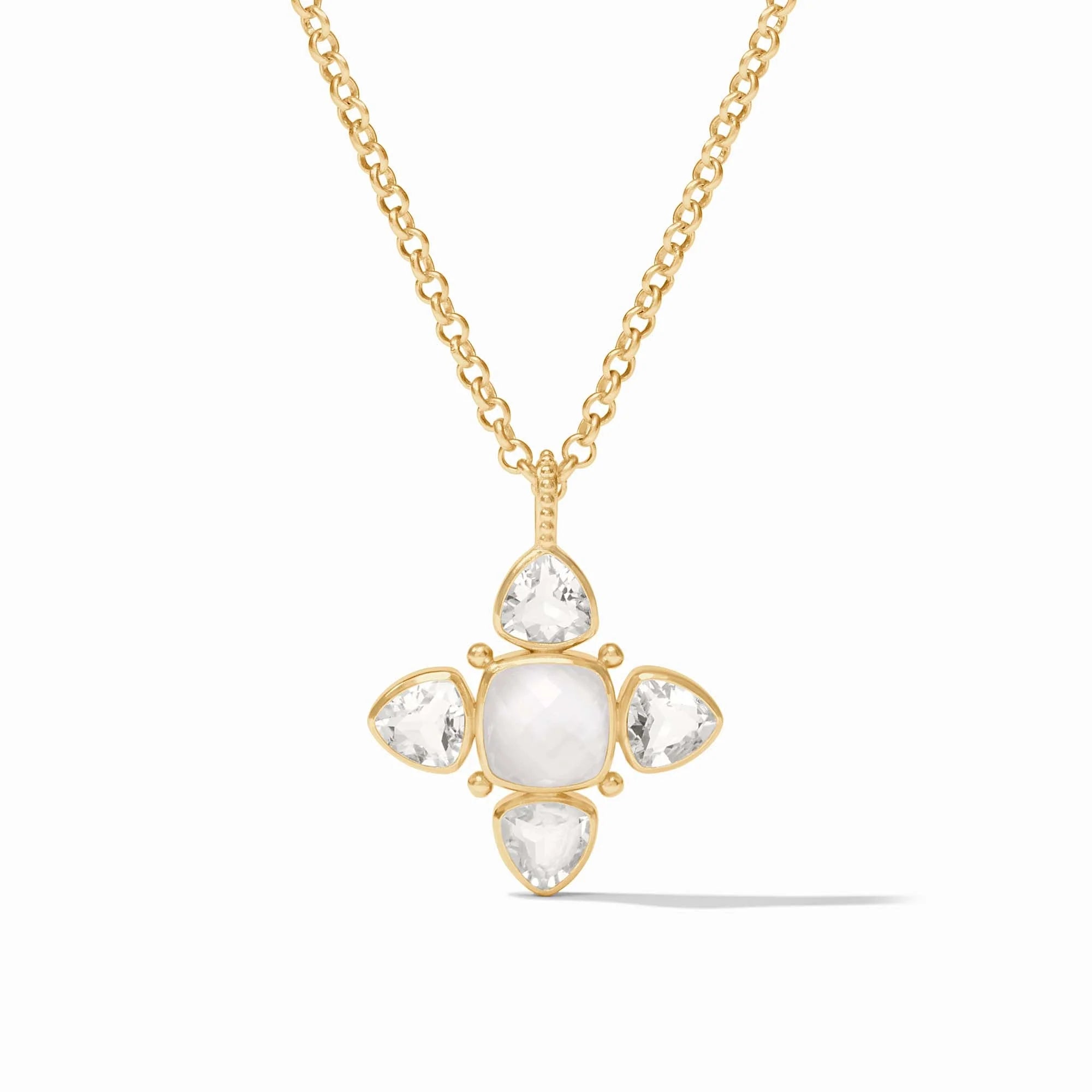 Julie Vos Aquitaine Pendant Iridescent Clear Crystal