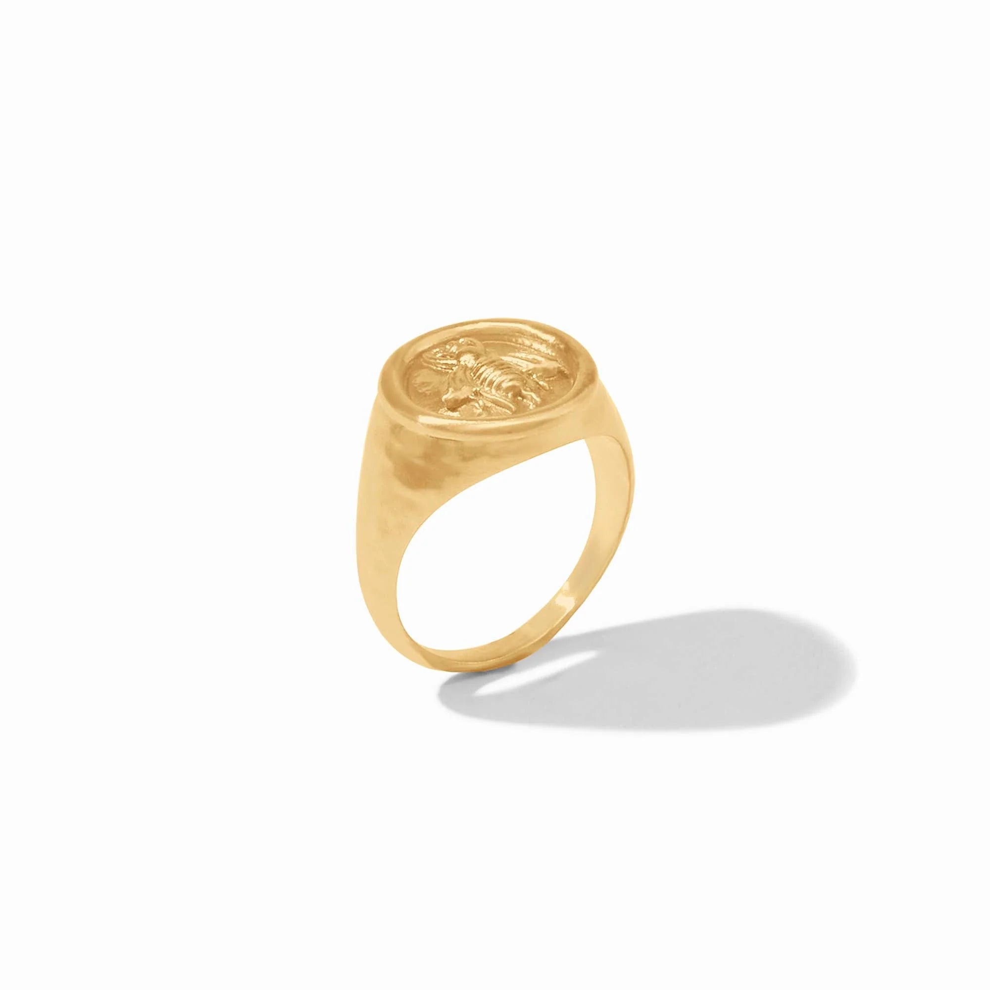 Julie Vos Bee Signet Ring - Size 7