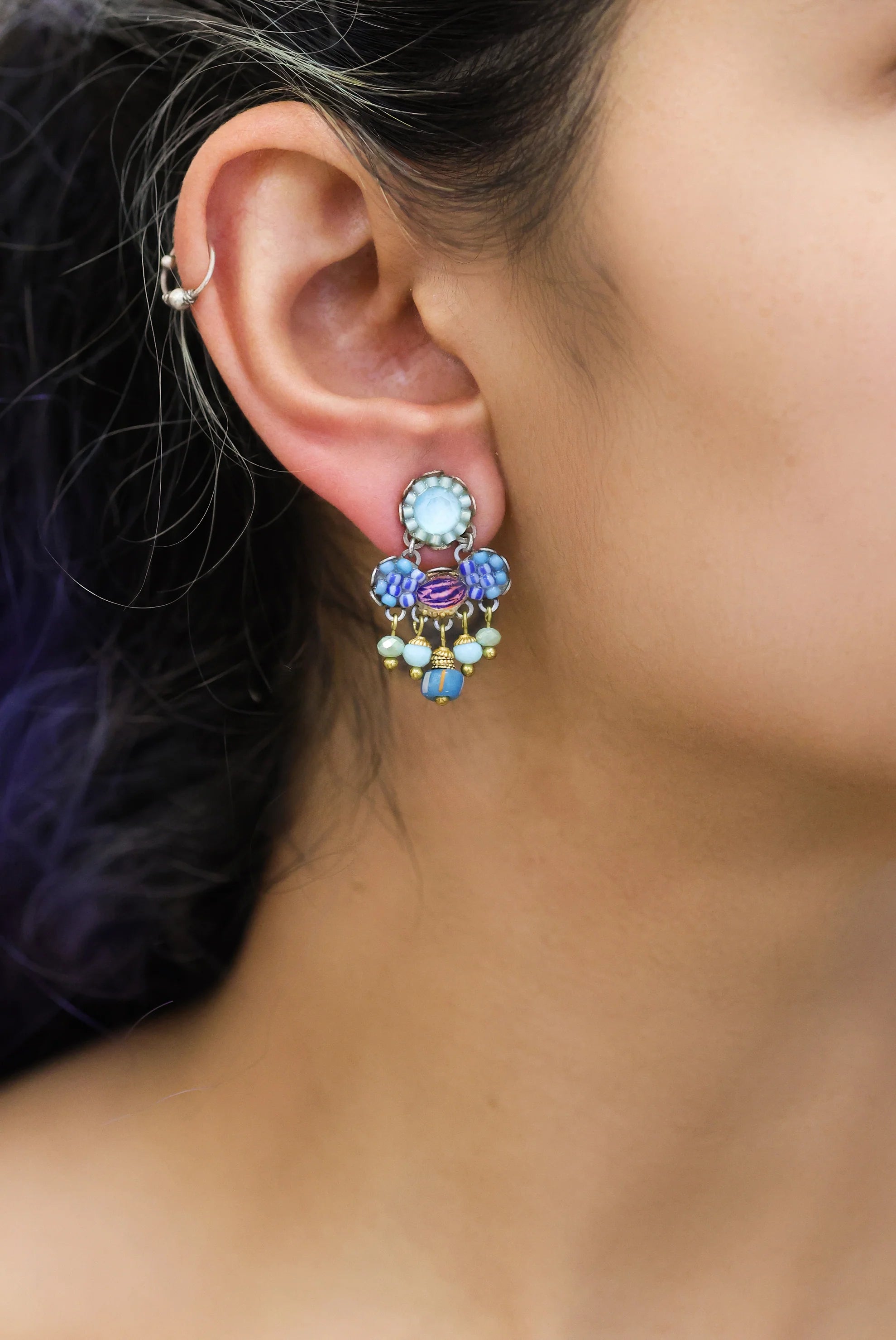 Ayala Bar Blue Bird Earrings - Swan