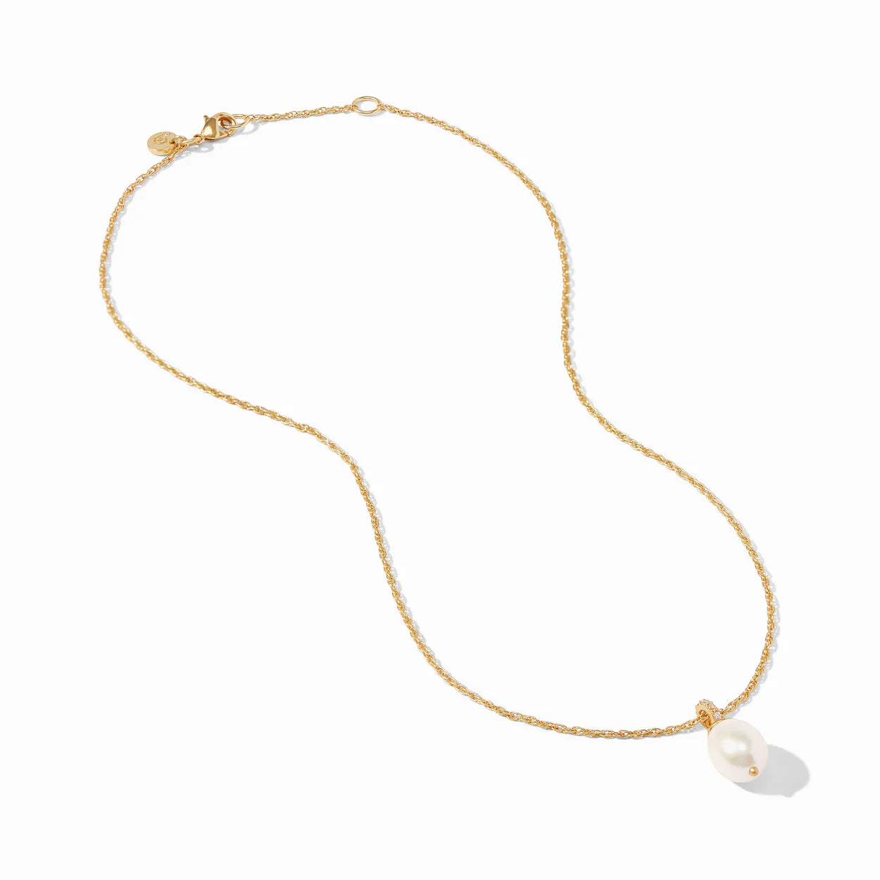 Julie Vos Celeste Pearl Solitaire Necklace