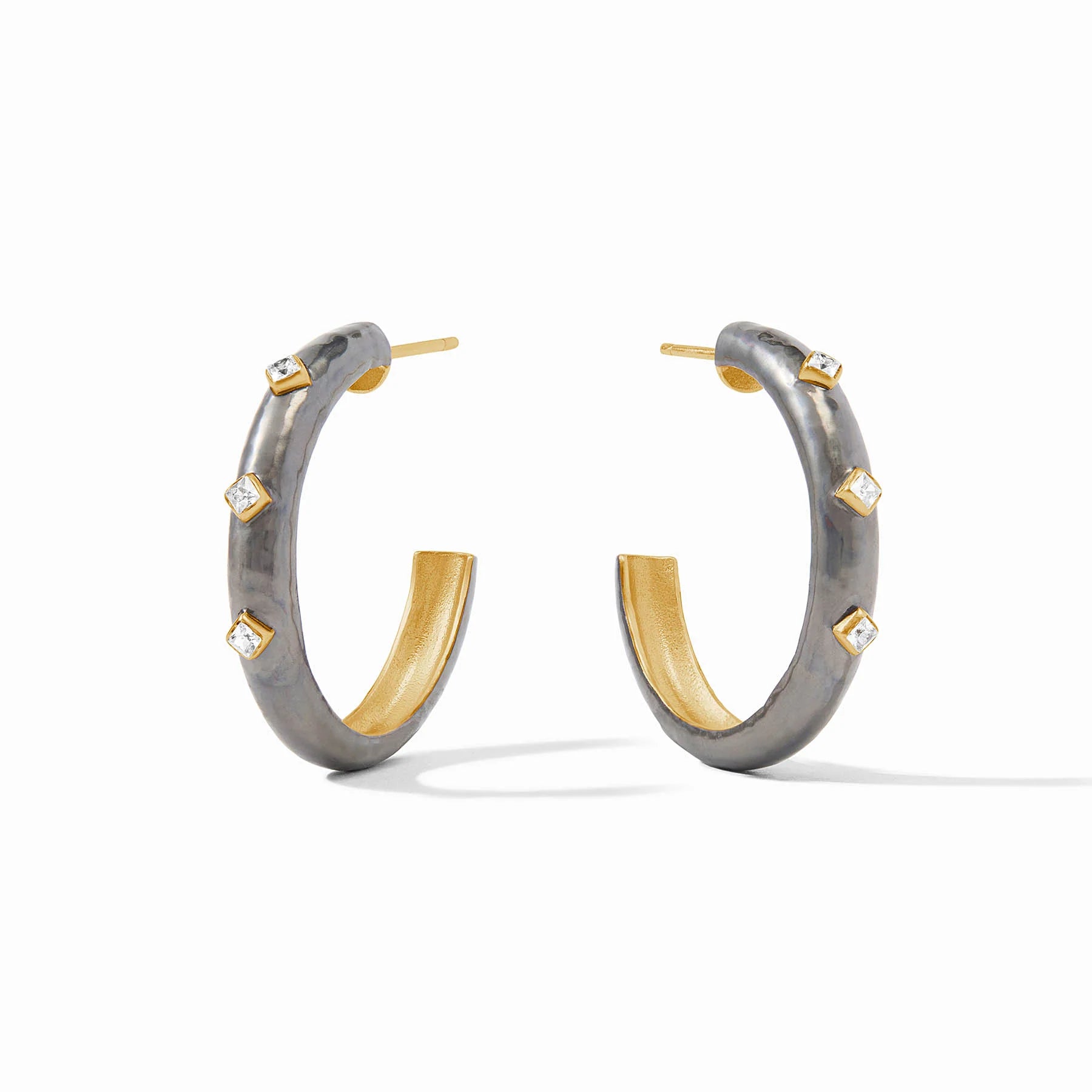 Julie Vos Noel Stone Hoop Mixed Metal - Medium