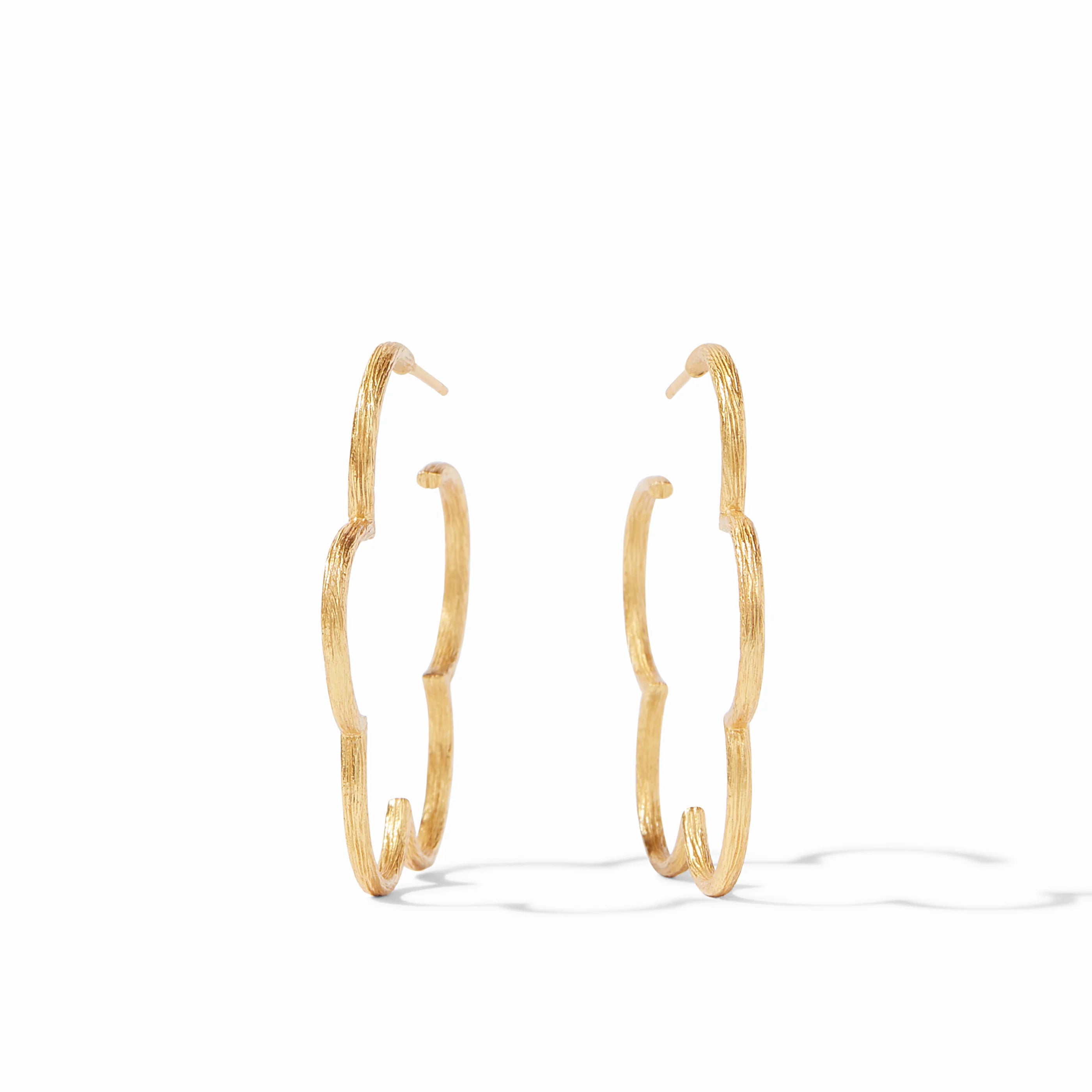 Julie Vos Gardenia Textured Gold Hoop - Large