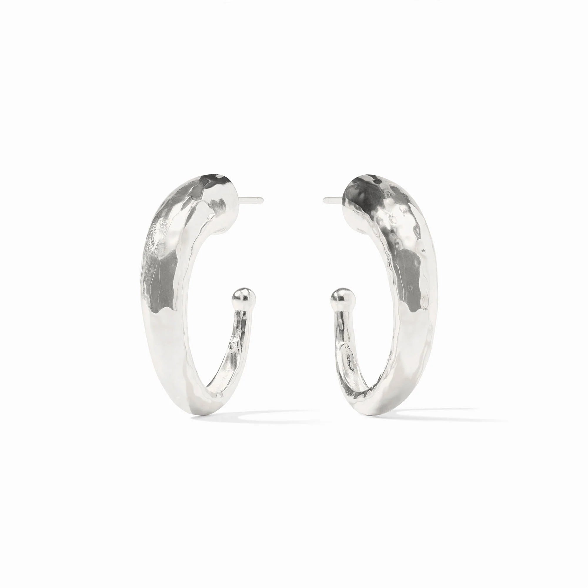 Julie Vos Hammered Hoop Silver - Medium