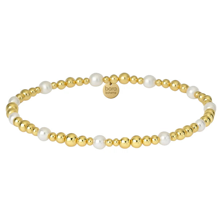 Gold Filled Beaded Bracelet Stack - Sydney