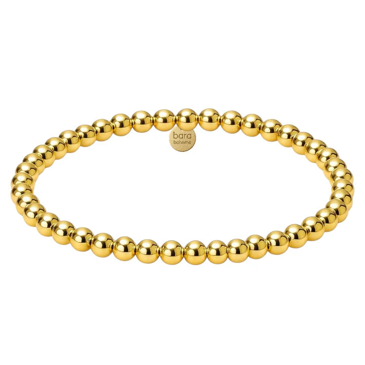 Gold Filled Beaded Bracelet Stack - Paris