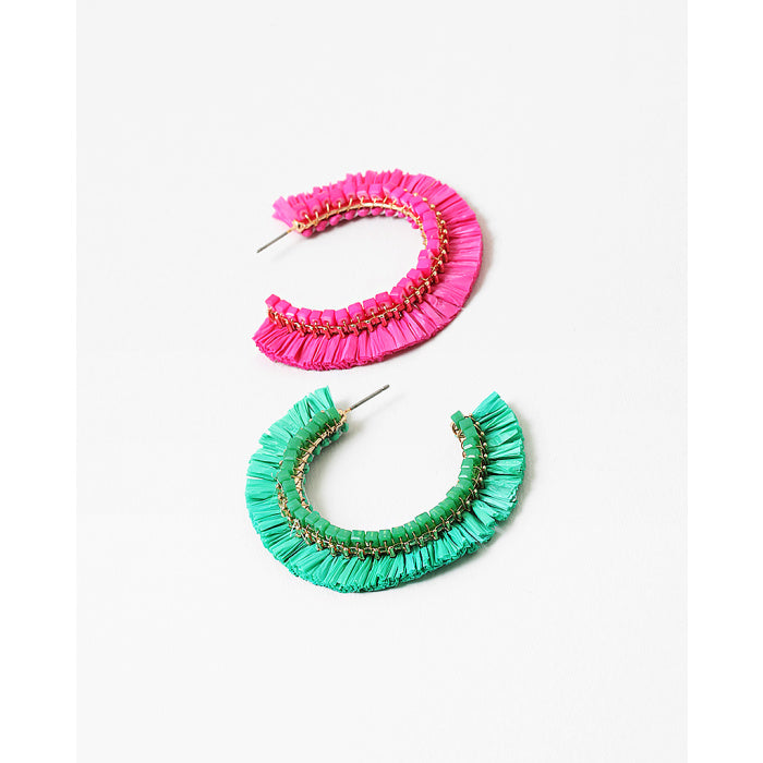 Rafia Hoop -Green