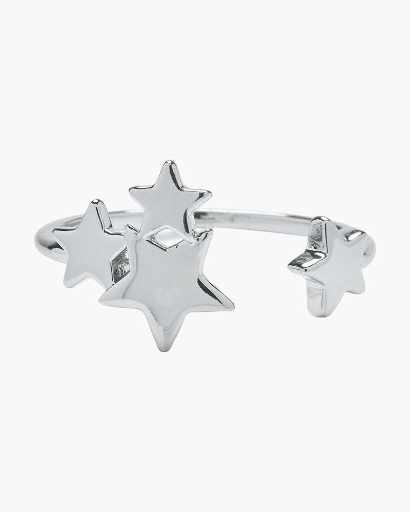 Pura Vida Open Starlight Ring in Silver Size 7