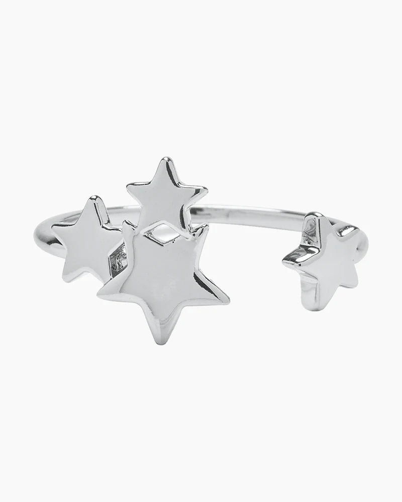 Pura Vida Open Starlight Ring in Silver Size 5