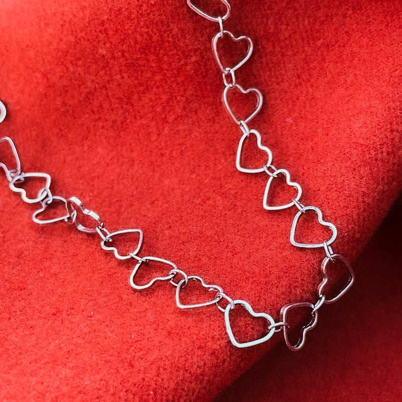 Pura Vida Heart Chain Choker - Silver