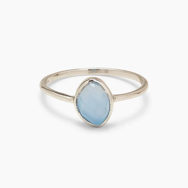 Pura Vida Silver Organic Stone Ring - Size 8