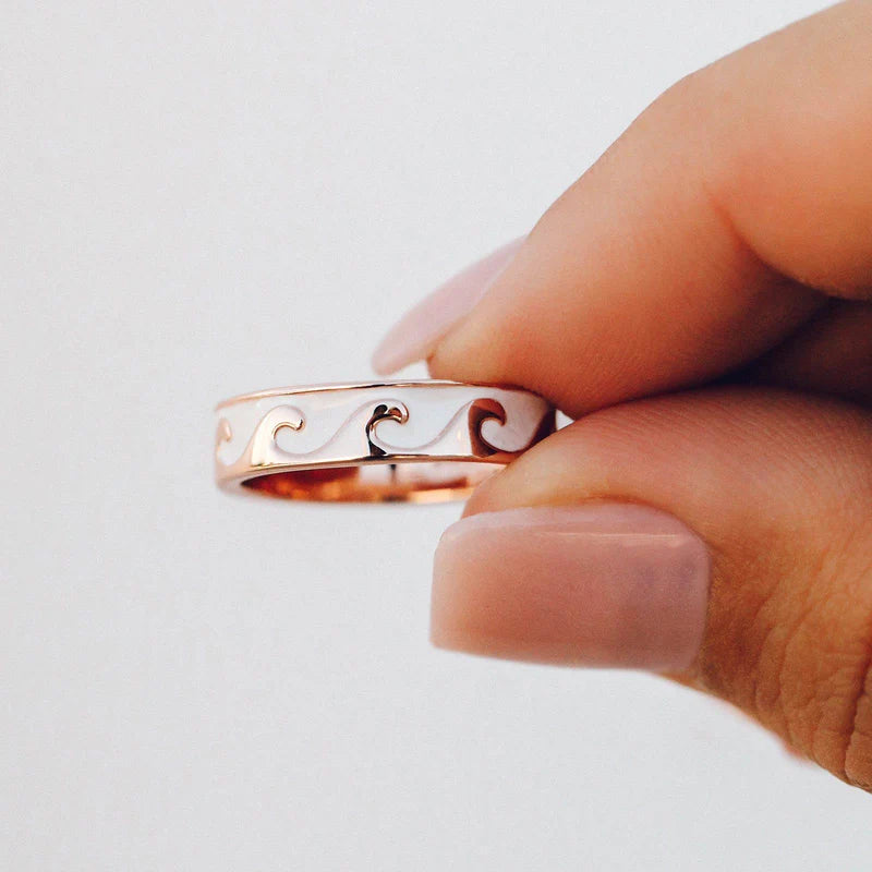 Pura vida wave ring rose gold new arrivals