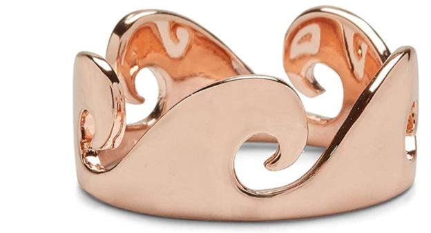 Pura Vida Thick Wave Band in Rose Gold - Size 8