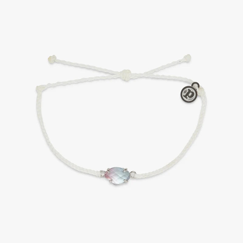Pura Vida Rainbow Quartz Charm Bracelet in White