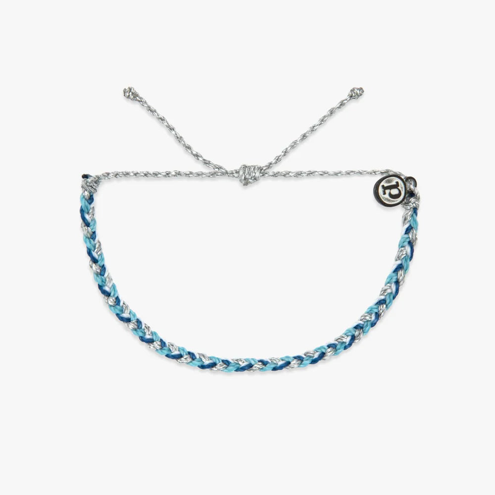 Pure Vida Silver Surf Mini Braided Bracelet