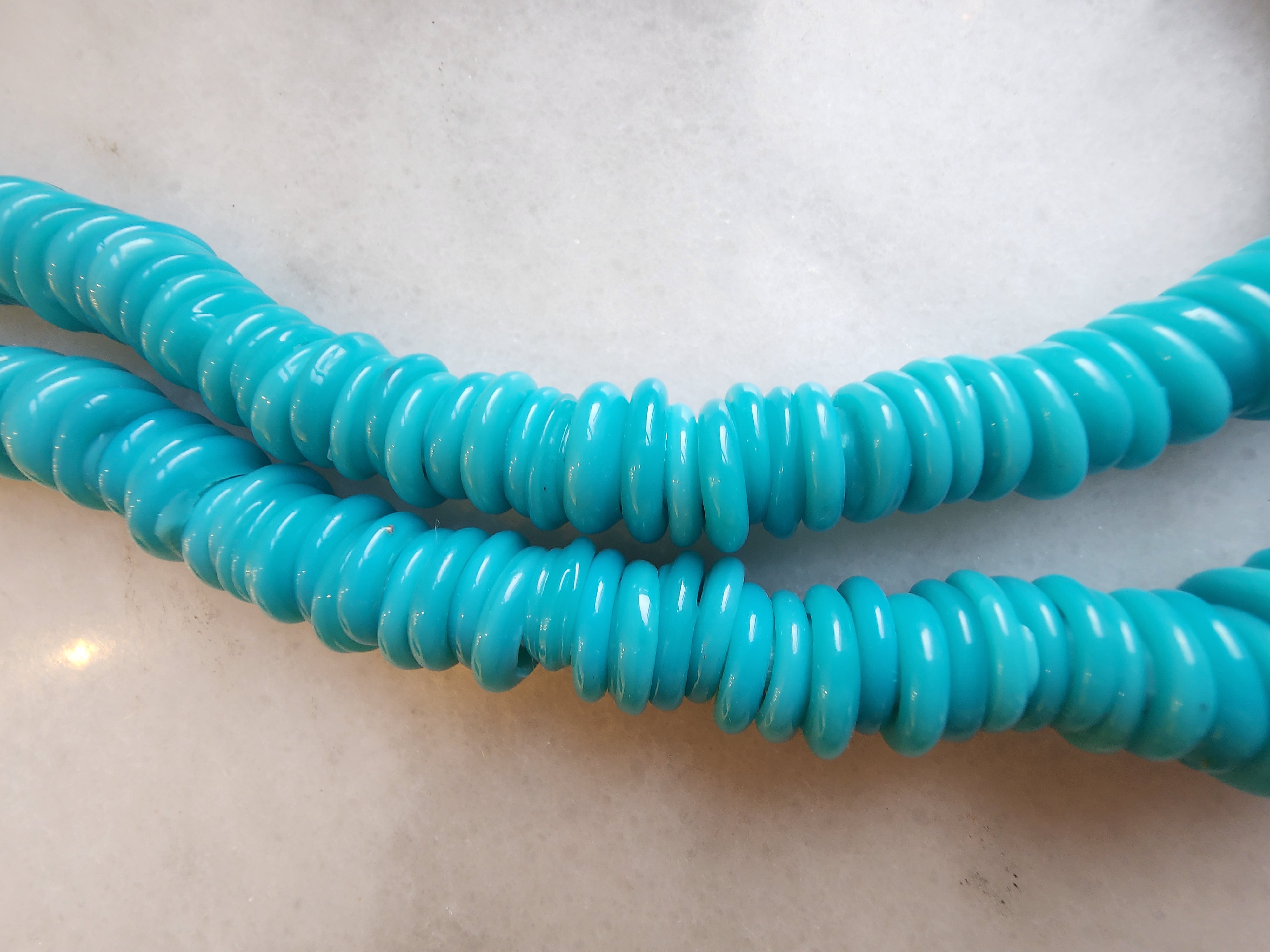 Cristina V. Trade Beads - Teal polished