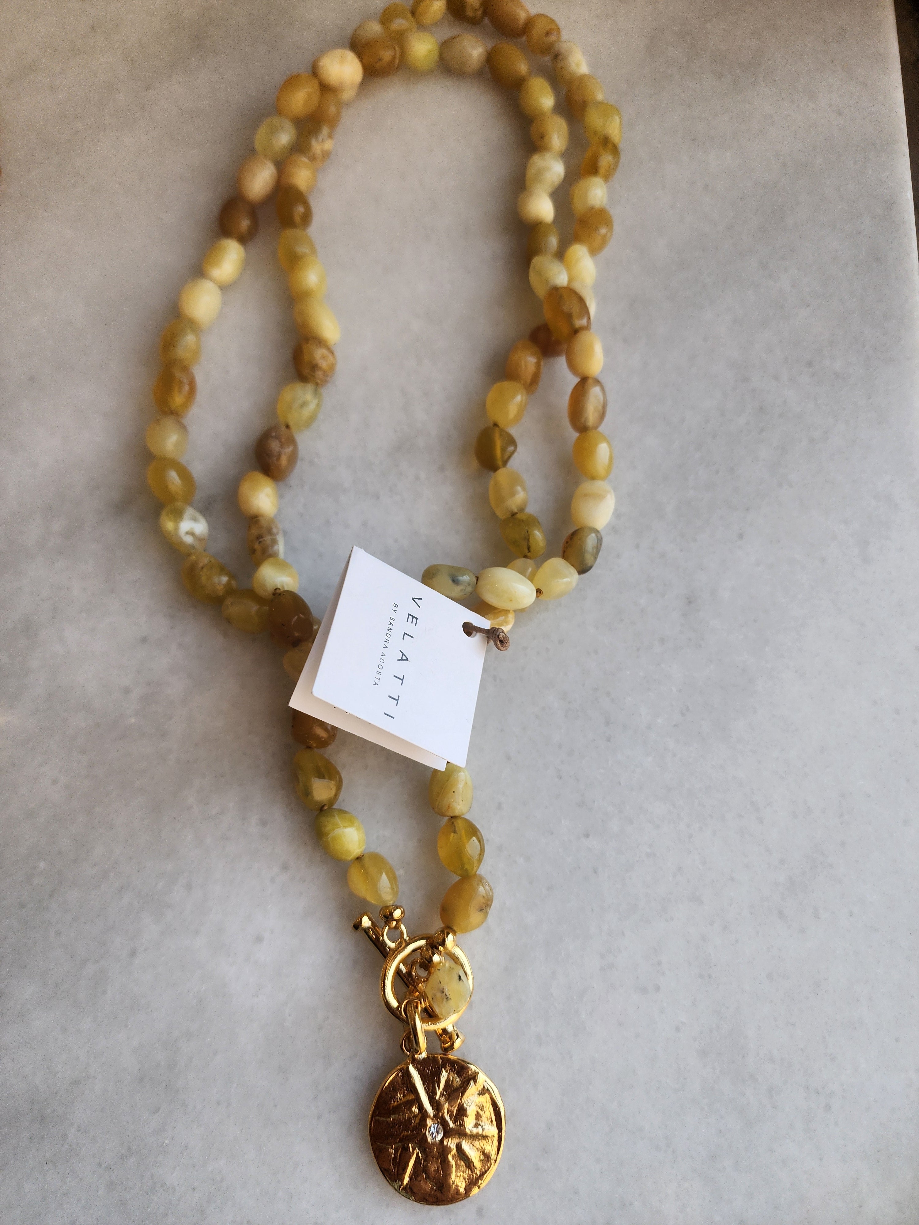 Velatti Yellow Opal Necklace