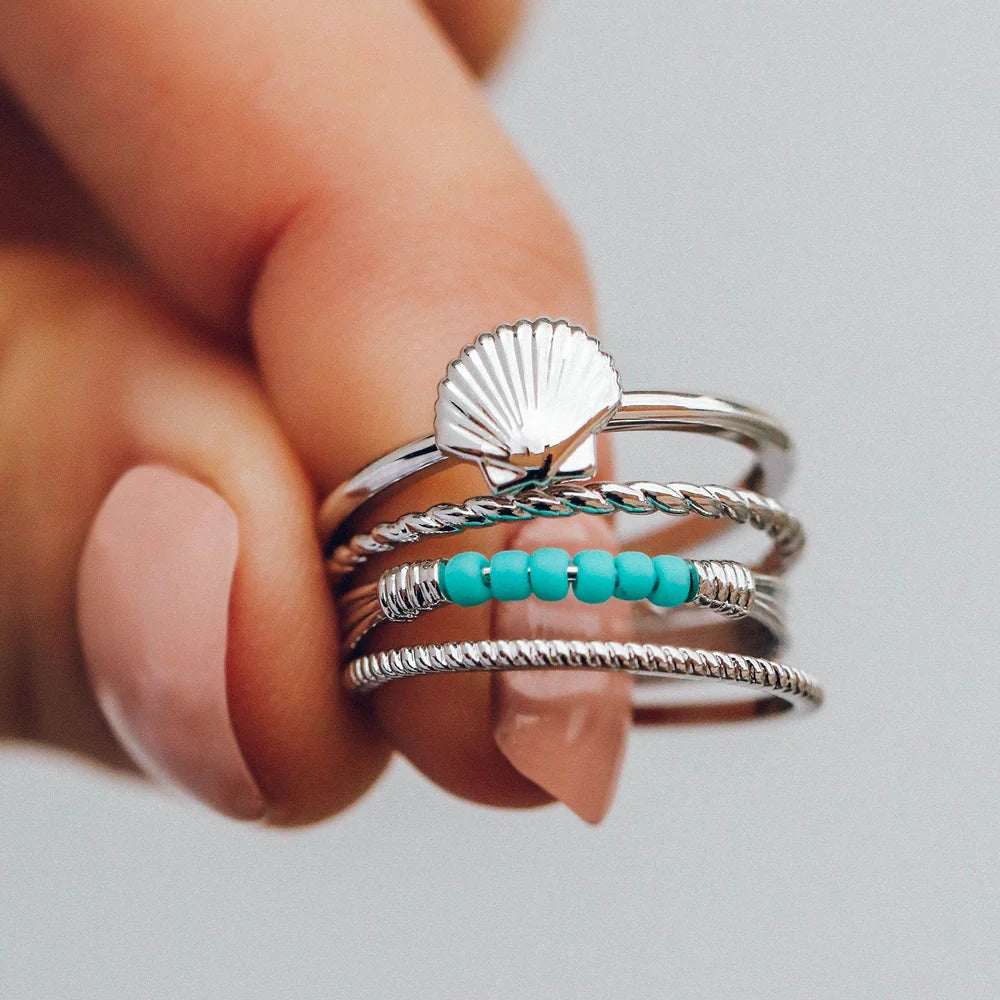 Pure Vida Shell Ring Stack