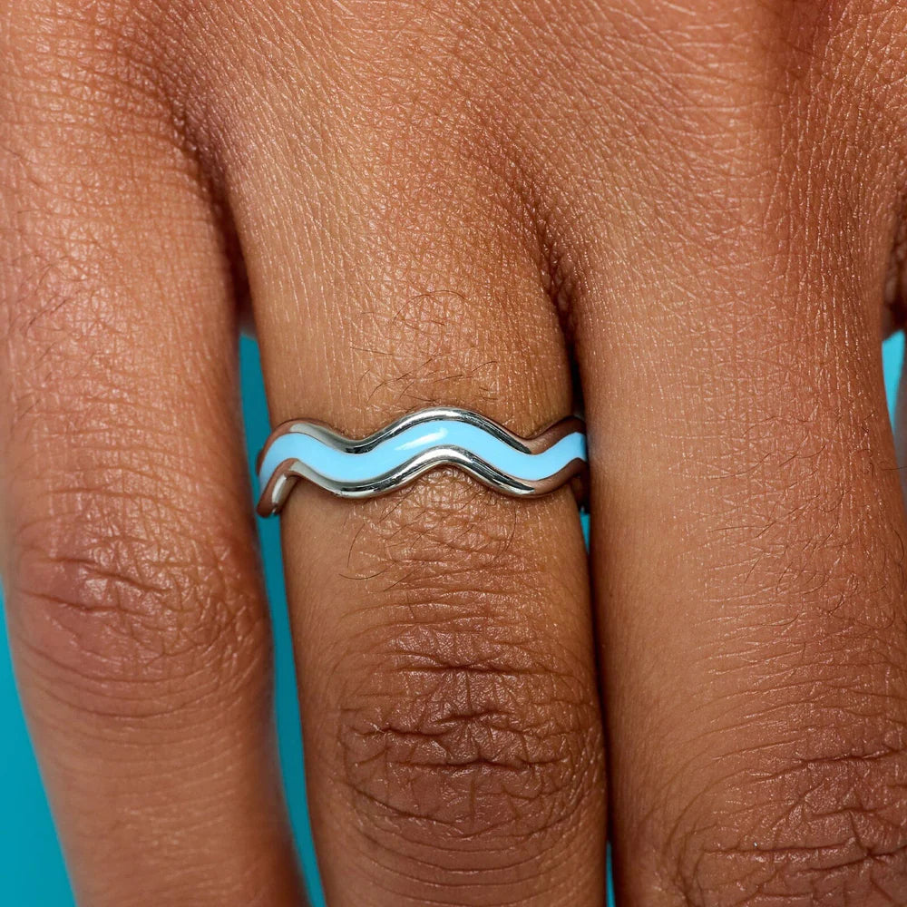 Pure Vida Surfrider Enamel Wiggle Ring