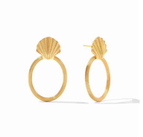 Julie Vos Sanibel Shell Doorknocker Earring