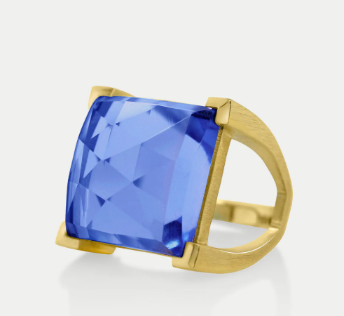 Dean Davidson Gold Plaza Ring - Midnight Blue