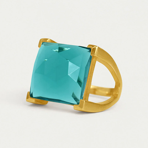 Dean Davidson Gold Plaza Ring - Paraiba Blue