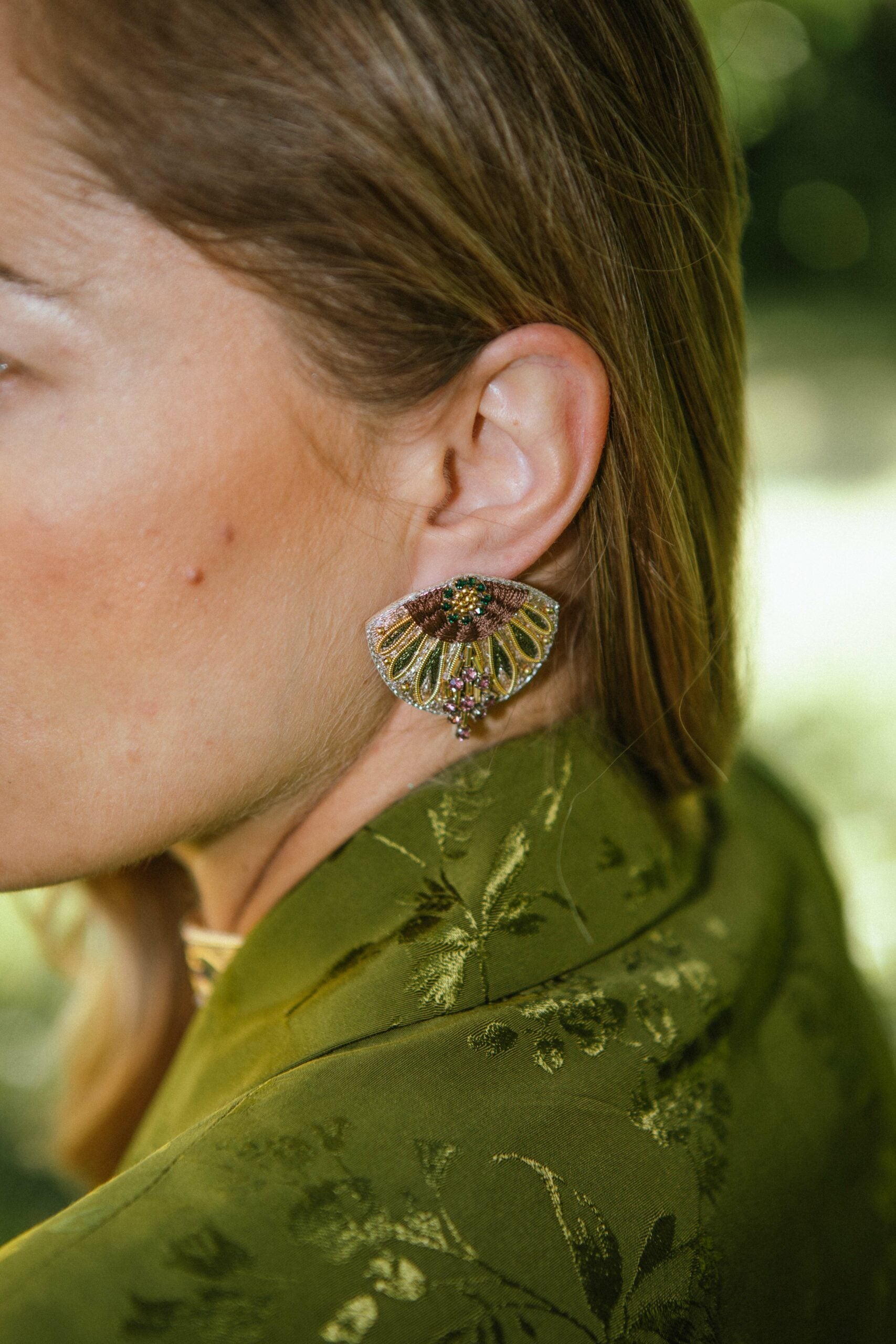 APEX Metallic Ear-chip Earrings in Melon