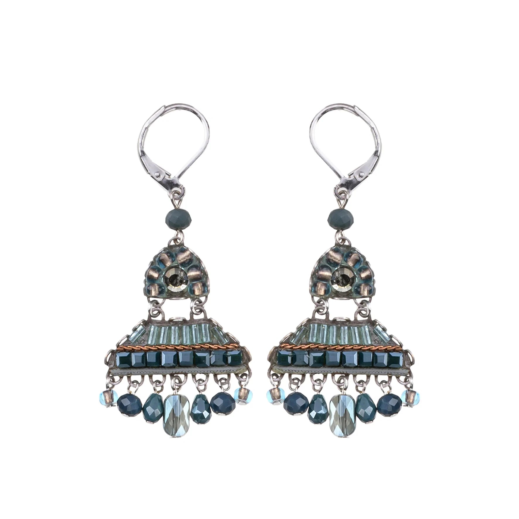 Ayala Bar Blue Hook Beaded Earrings Moonlight Set