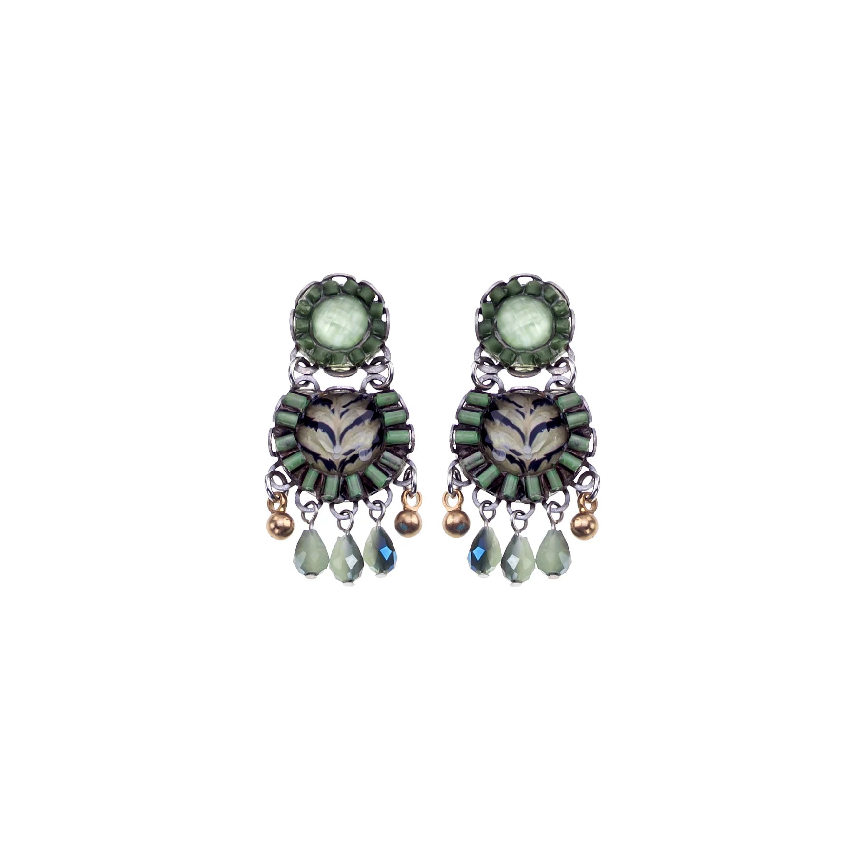 Ayala Bar - Eucalyptus Set - Florin Earrings