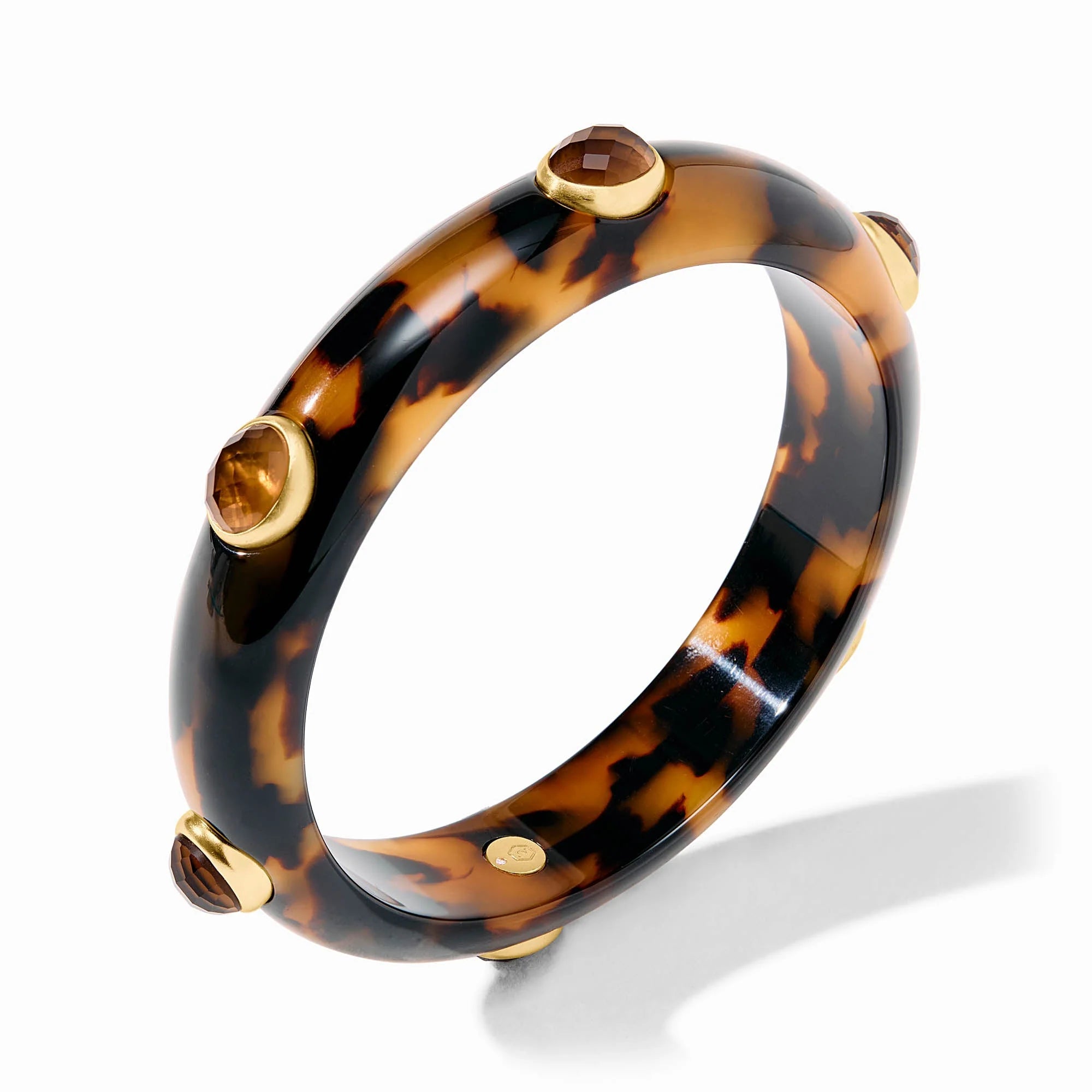Julie Vos Carnaby Stone Bangle Tortoiseshell - Medium