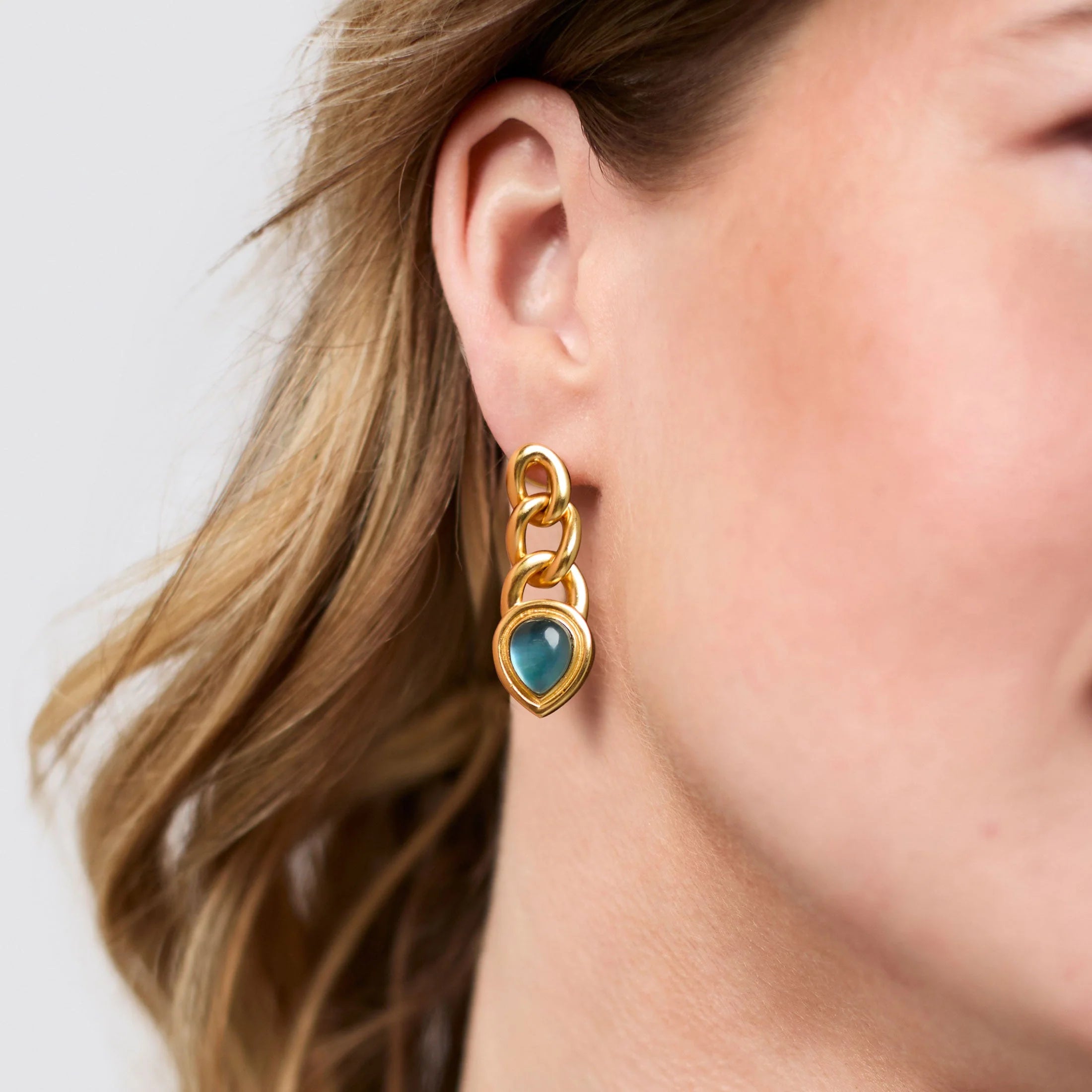 Julie Vos Dolce Earring - Iridescent Montana Blue