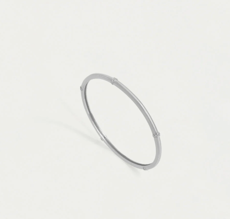 Dean Davidson Colette Pavé Station Bangle Bracelet - Rhodium