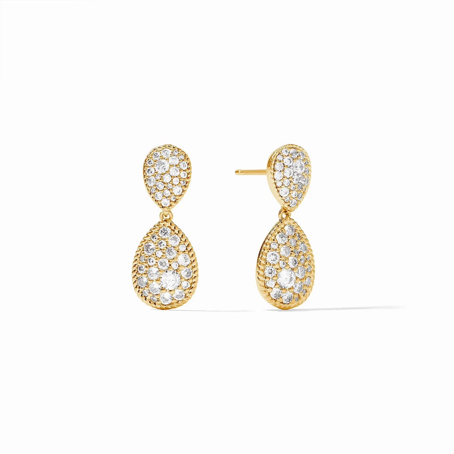 Julie Vos Luna Teardrop Earring - Cubic Zirconia