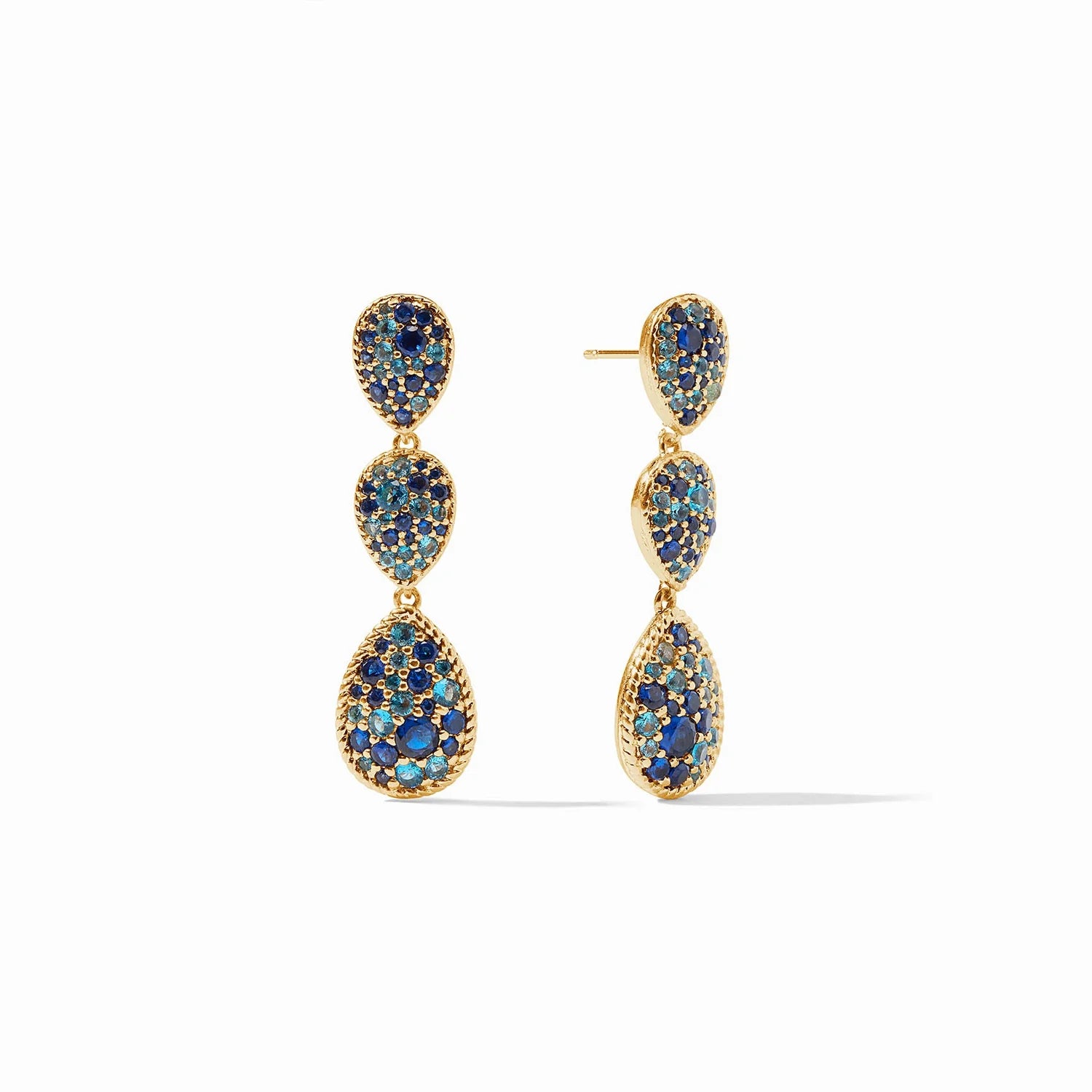 Julie Vos Luna Teardrop Tier Earring - Ombre Blue