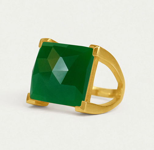 Dean Davidson Gold Plaza Ring - Green Onyx