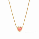 Julie Vos Heart Delicate Necklace - Iridescent Blush Pink