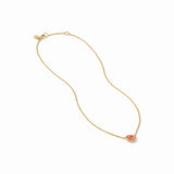 Julie Vos Heart Delicate Necklace - Iridescent Blush Pink