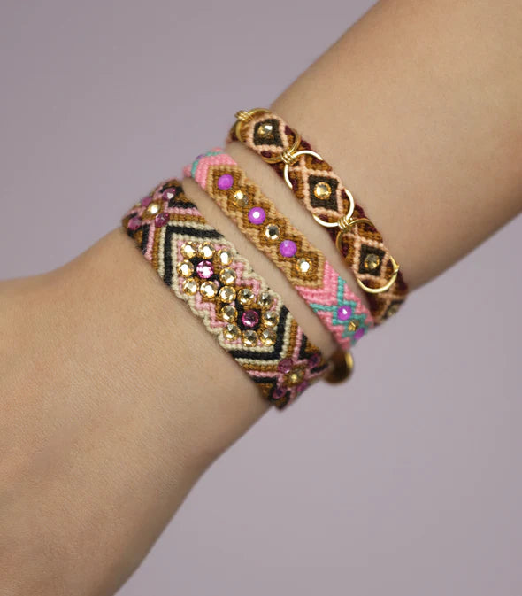 Castellano Wayuu Skinny bracelet - Barbie Pink