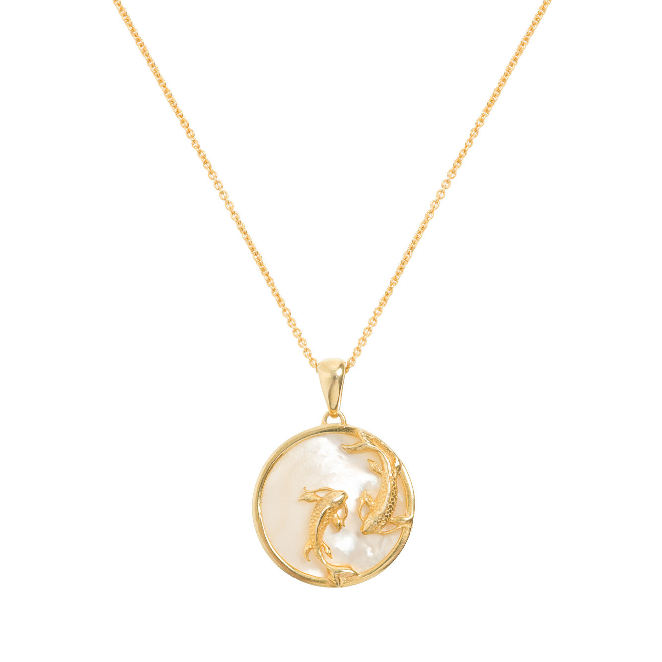 Freya Rose  - Pisces, Gold Zodiac Necklace