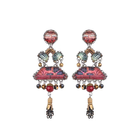 Ayala Bar Red Chic Earrings Oriental Hues Set