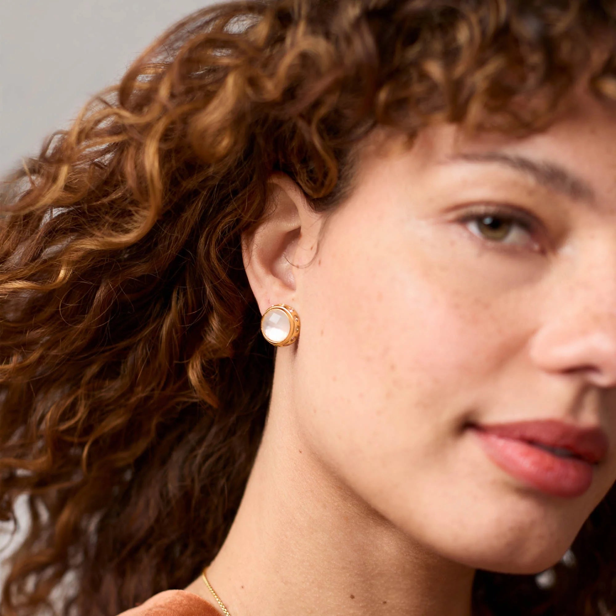 Julie Vos Rainbow Studs - Iridescent Clear Crystal