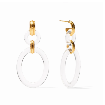 Julie Vos Madison Link Earring Clear