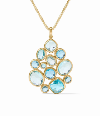 Julie Vos Kaleidoscope Statement Pendant - Bahamian Blue