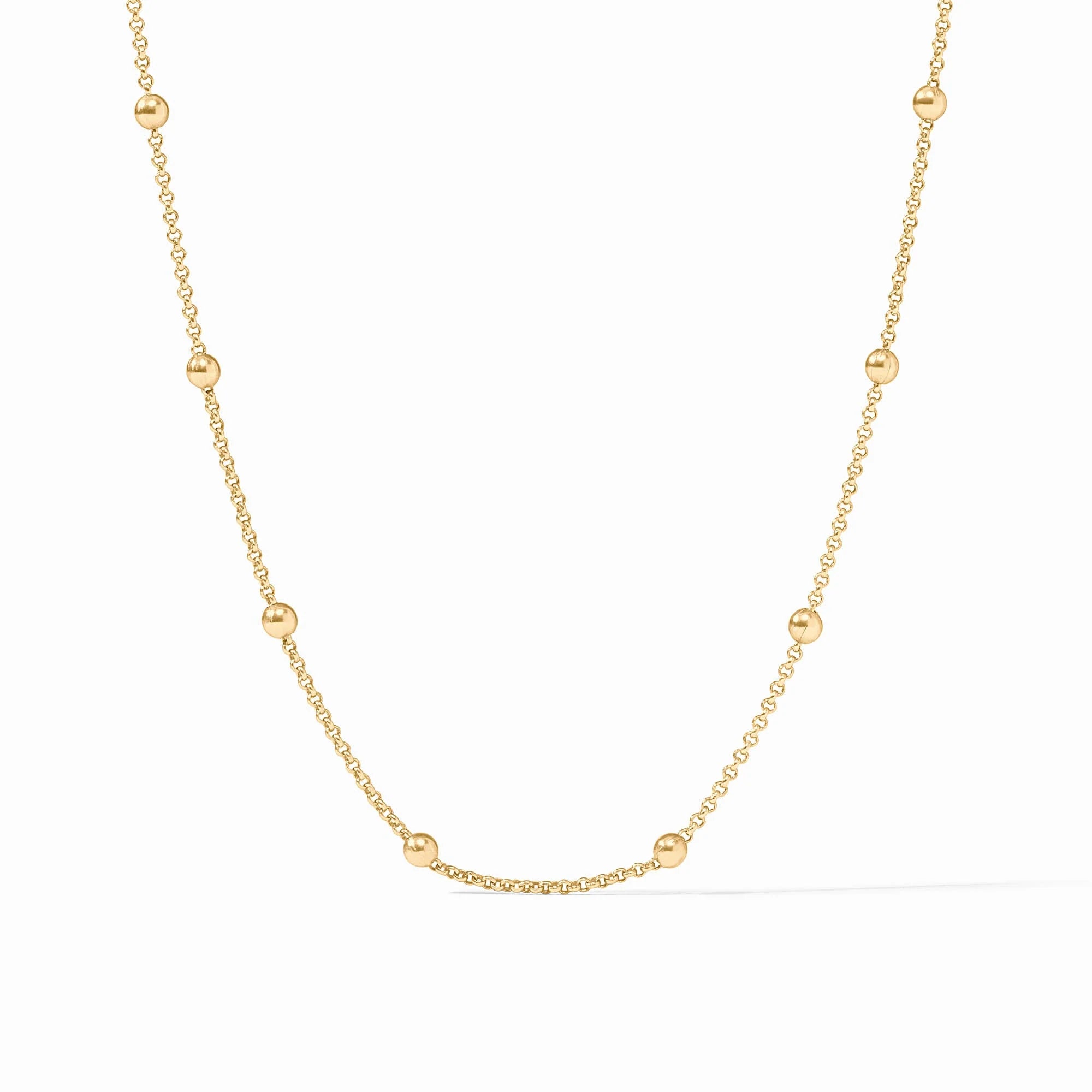 Julie Vos Solara Delicate Station Necklace 24" - Gold