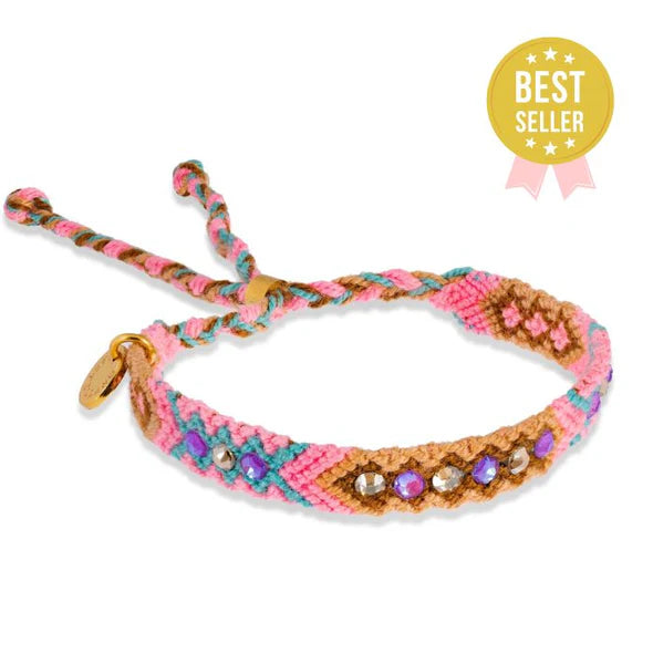 Castellano Wayuu Skinny bracelet - Barbie Pink