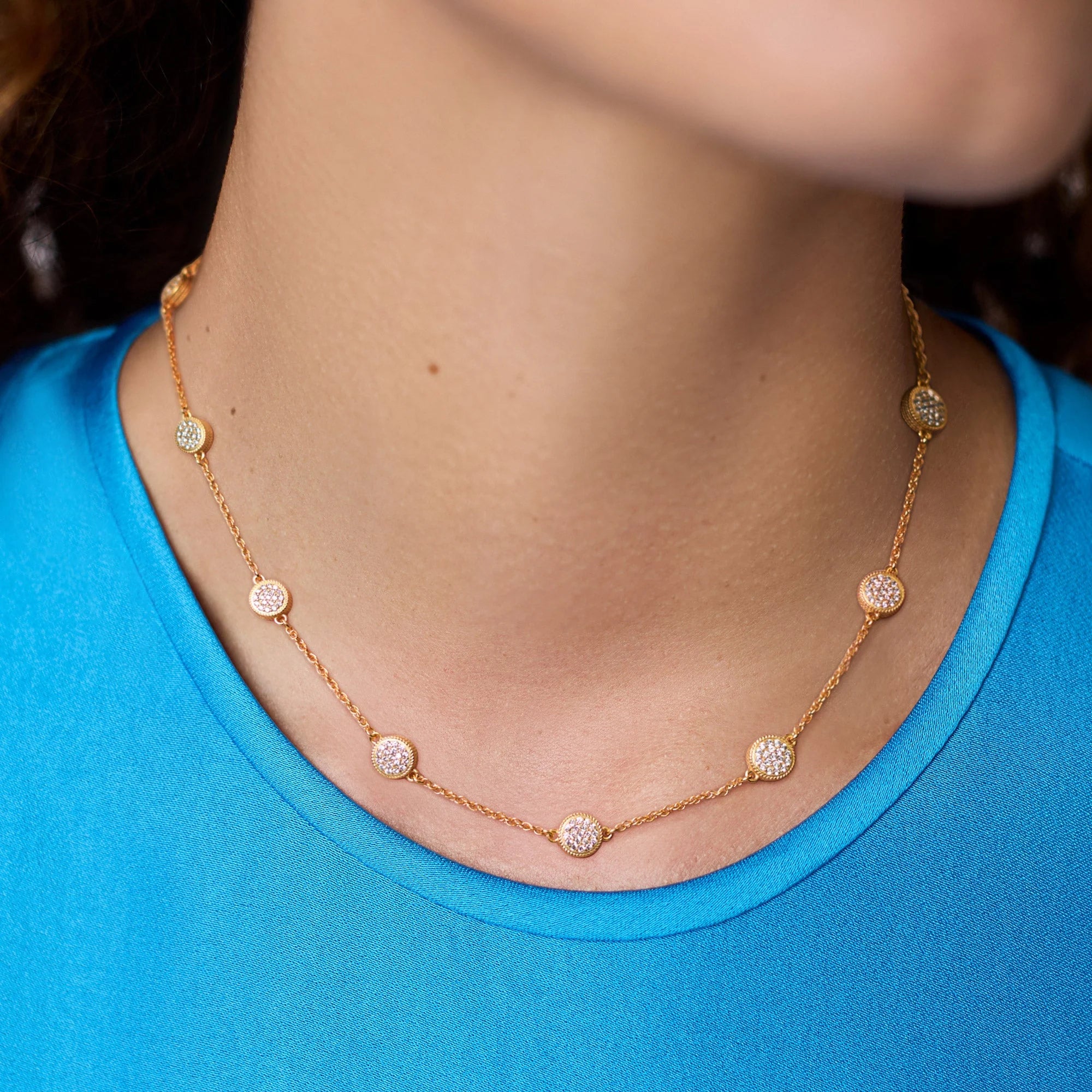Julie Vos Windsor Delicate Station Necklace